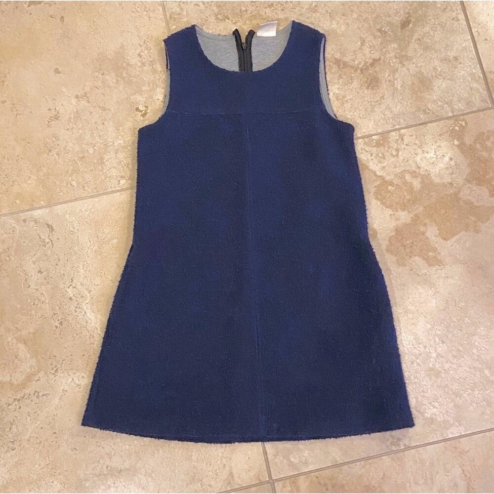 Zara girls blue sleeveless shift dress 7/8yrs